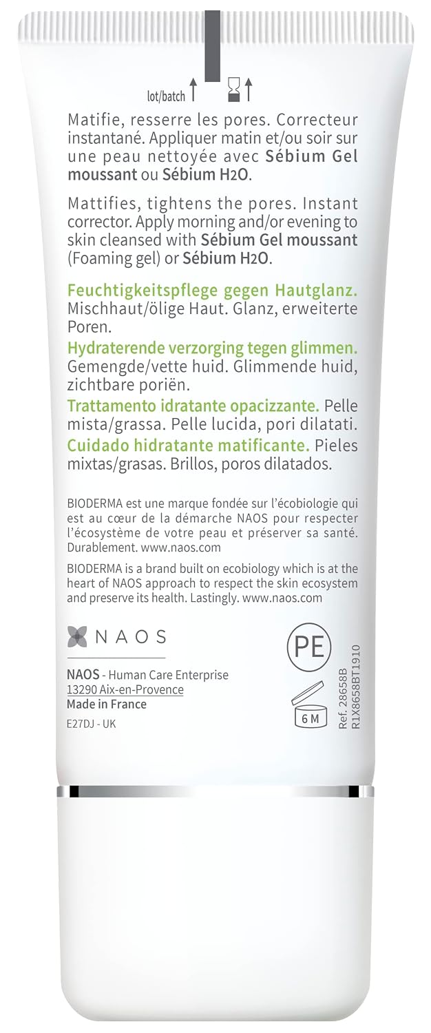 Bioderma - Sébium - Mat Control Cream - Mattifying and moisturizing daily cream - for Combination to Oily Skin - 1 fl.oz.