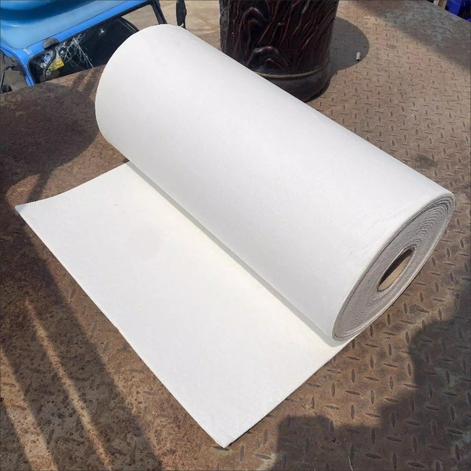 Pxamortel White 0.61X1m Ceramic Fibre Insulation Blanket Ceramic Fiber Fireproof Insulation Paper White 1-10Mm For Stove Fireplace Pizza Oven(10Mm)