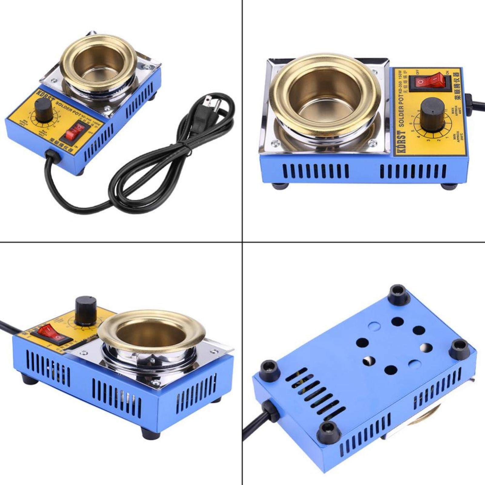Olla de soldadura de estaño, 150 W, 300 a 350 ℃ (grado 4 a 9), 500 g, horno de fusión, olla, baño de estaño, 110 V