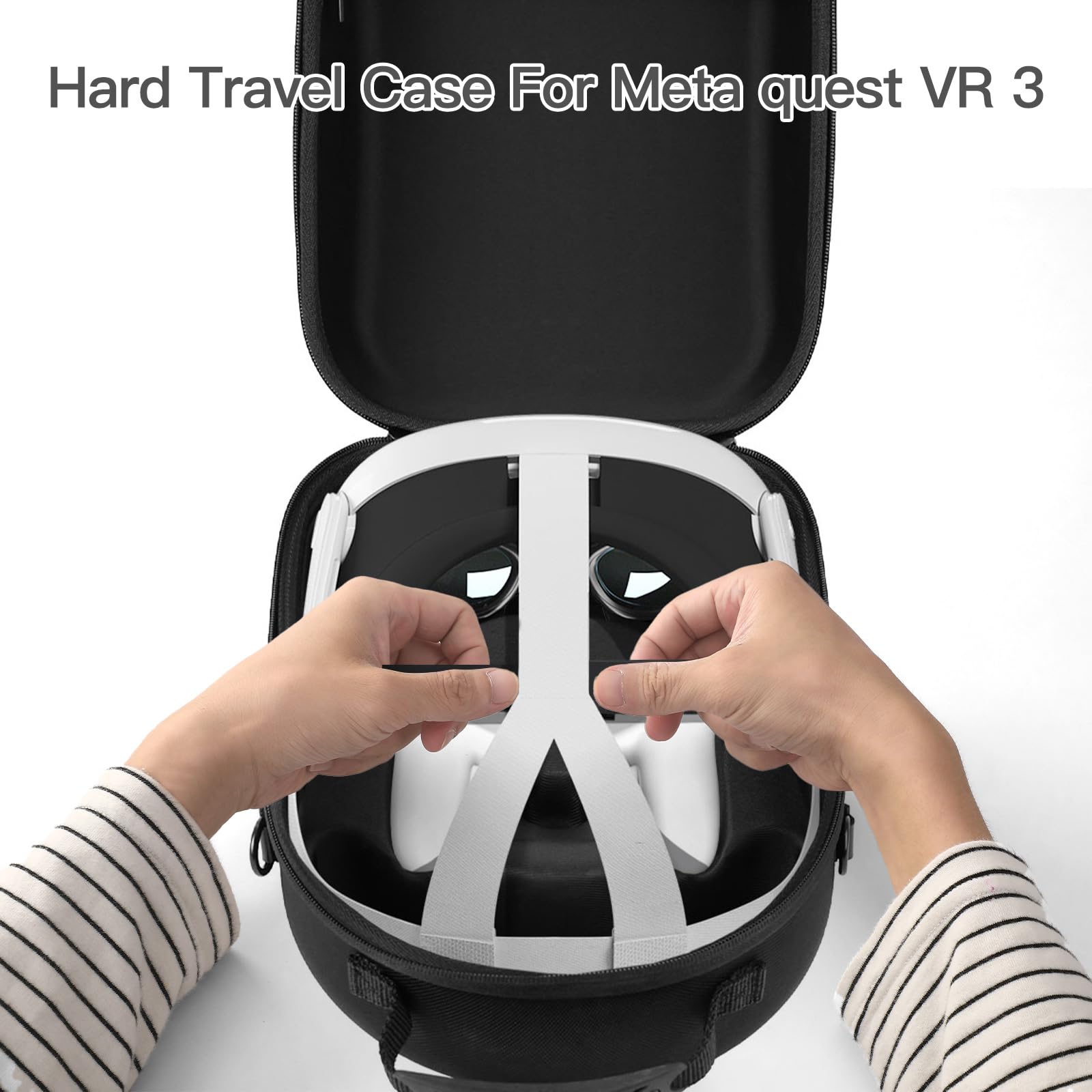 Reise-Tragetasche für 3 VR-Brillen, Gaming-Headset-Controller, Gerätezubehör, stoßfeste EVA-Aufbewahrungstasche