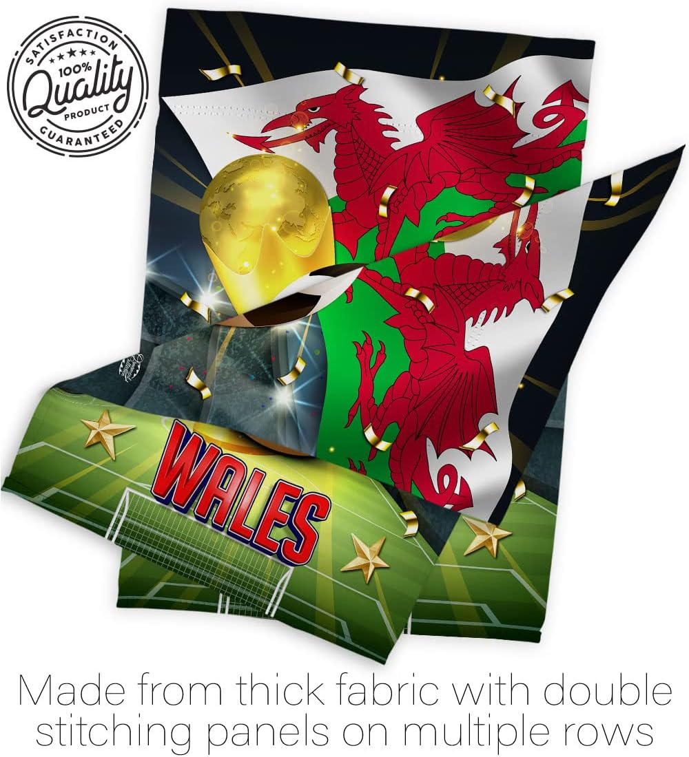 World Cup Wales Garden Flag - Set Mailbox Hanger Sports Soccer Game Goal Ball Football Entertainment Activity Physical - House Decoration Banner Small Yard Gift Double-Sided Made In USA 13 X 18.5