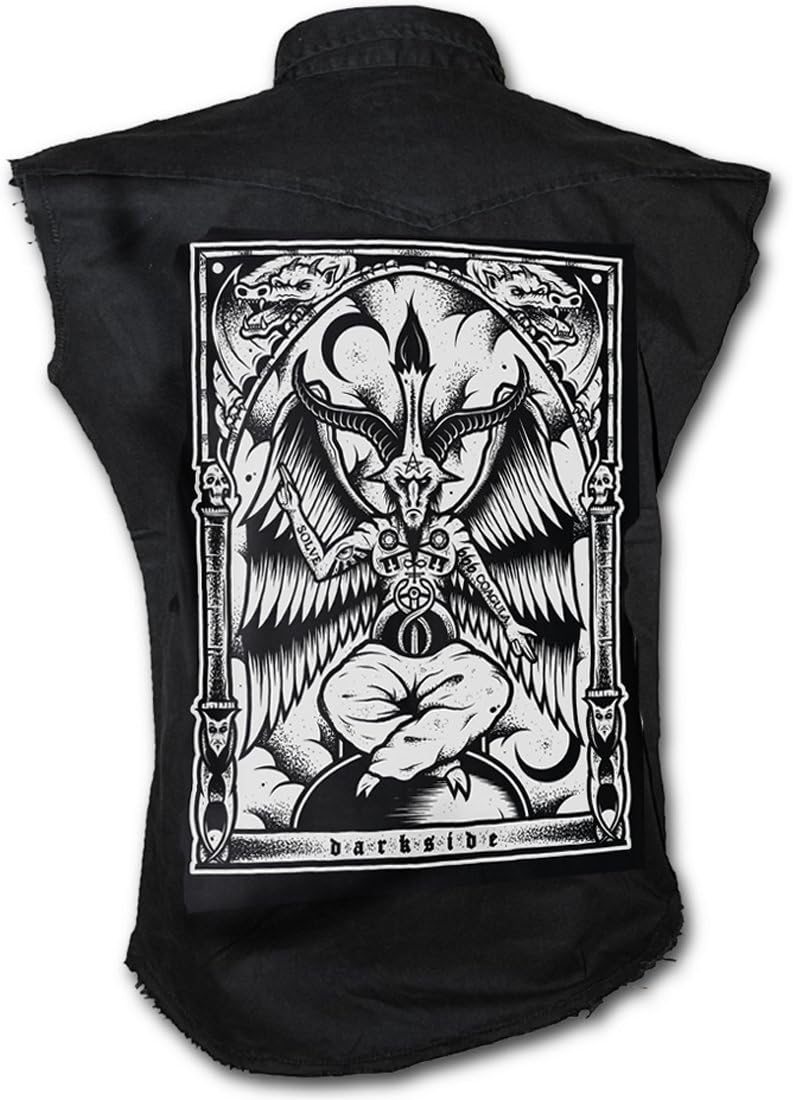 WildStar - Baphomet - Mens Stonewashed Denim Workers Shirt - Black