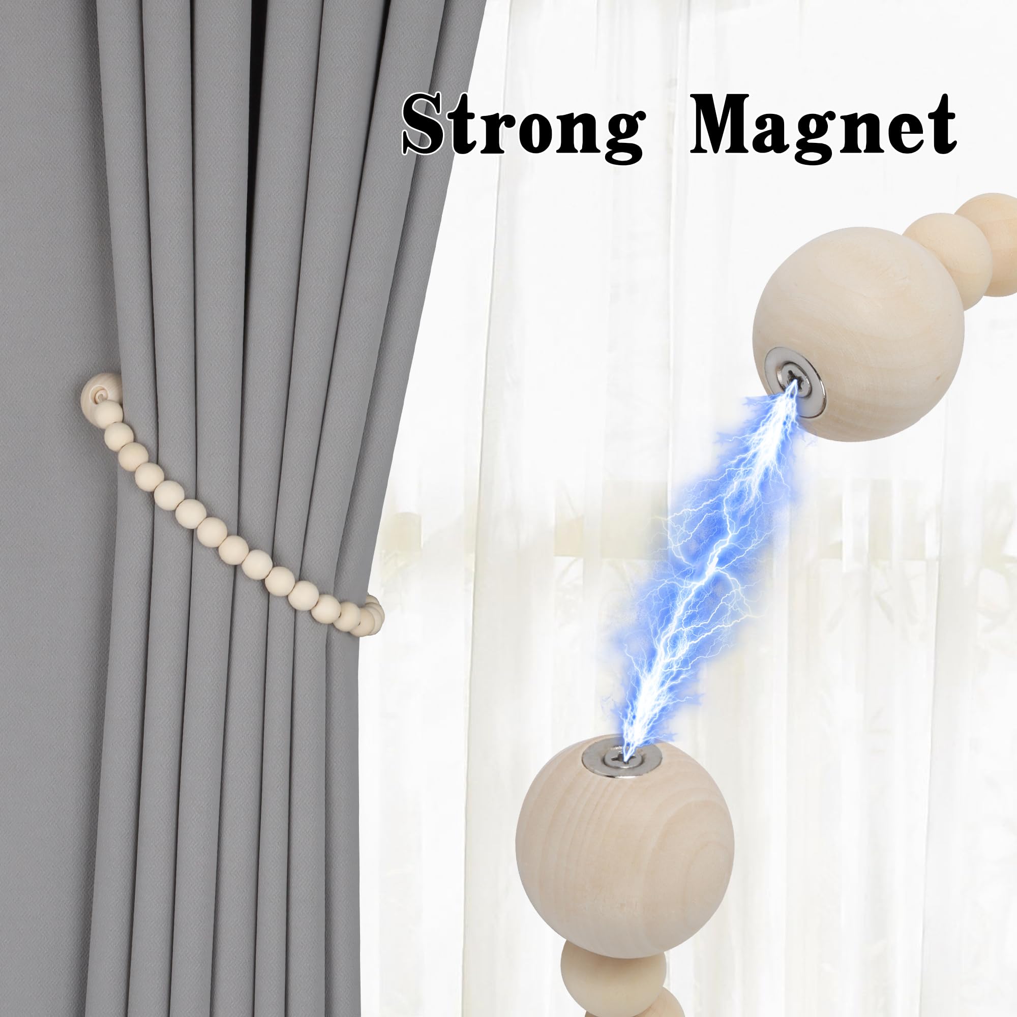 Meplait Magnetic Curtain Tiebacks - Image 2