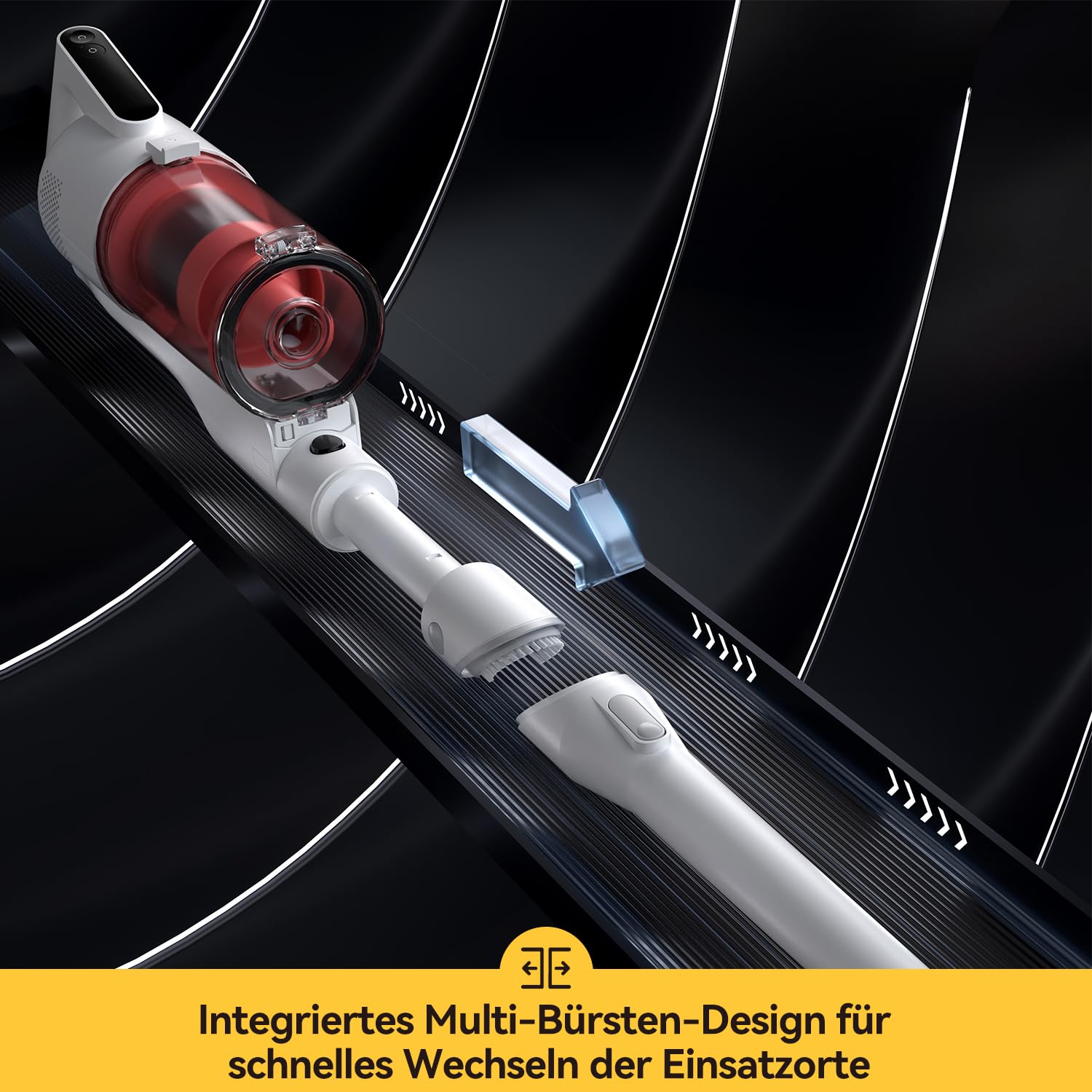 Deerma DEM-T20W Kabelloser 2-in-1 Staubsauger mit Wischfunktion, 180W Leistung, HEPA-Filter, Leichtes Design, Weiß