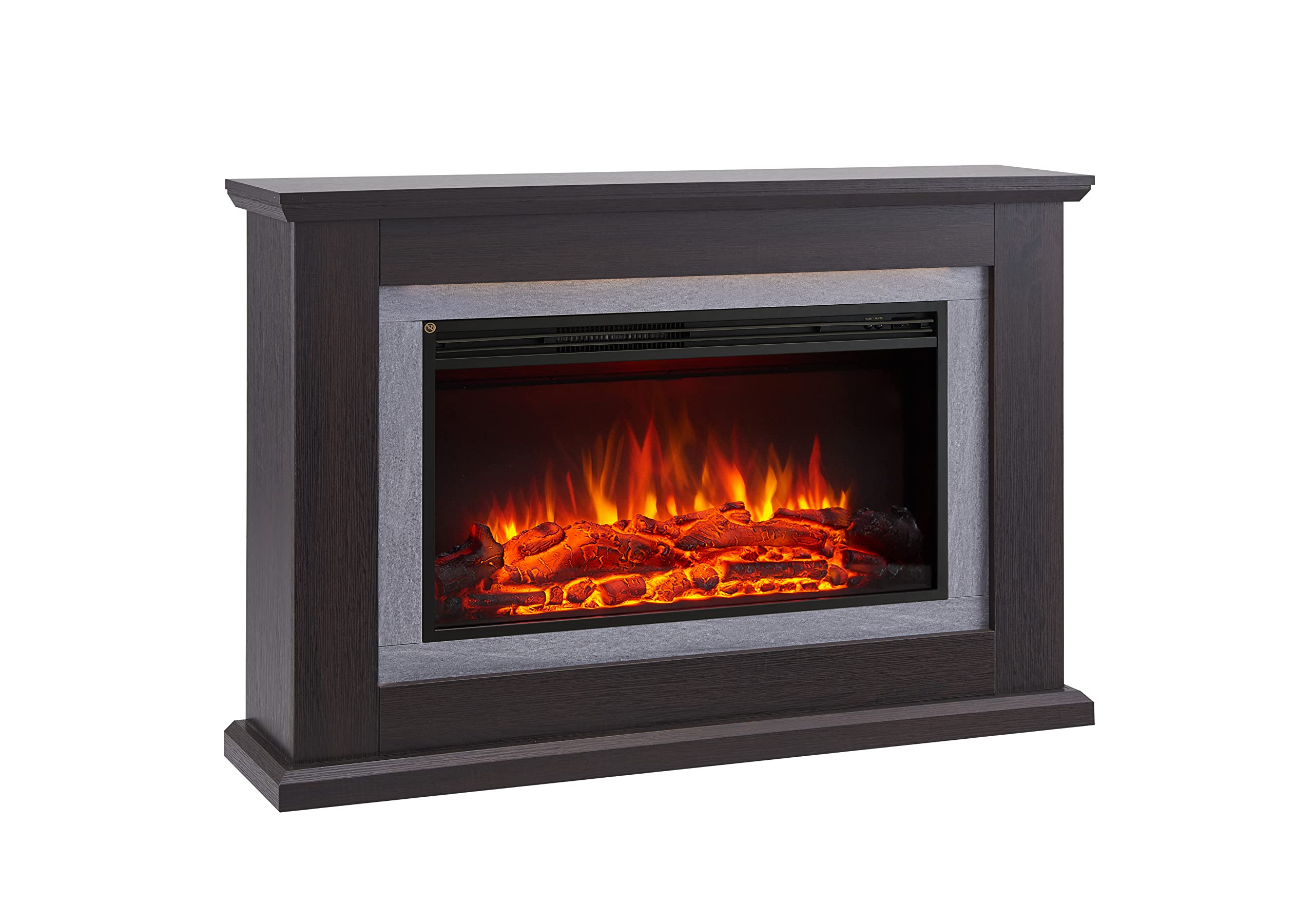 FLAMME Evora Fireplace with 47'' surround with 2kW Fireplace Heater Espresso Oak Multiple Colours Available