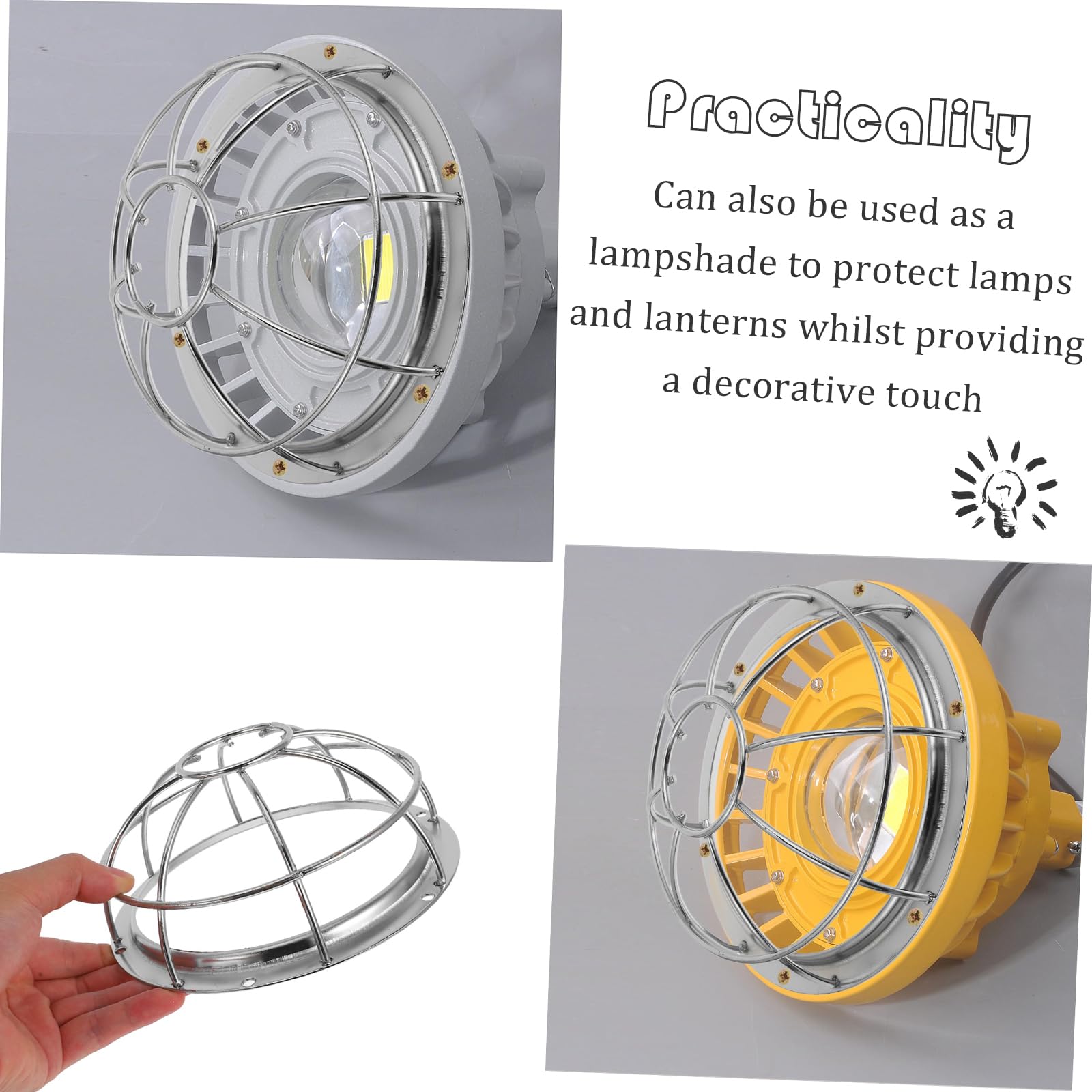 Couvercle de Protection pour Détecteur, Garde de Tête de Gicleurs d'Incendie, Fumée Housse d'Alarme, Fumée Décor Garde de Protection de Fil Métal, pour Détecteur de Fumée, Ronde