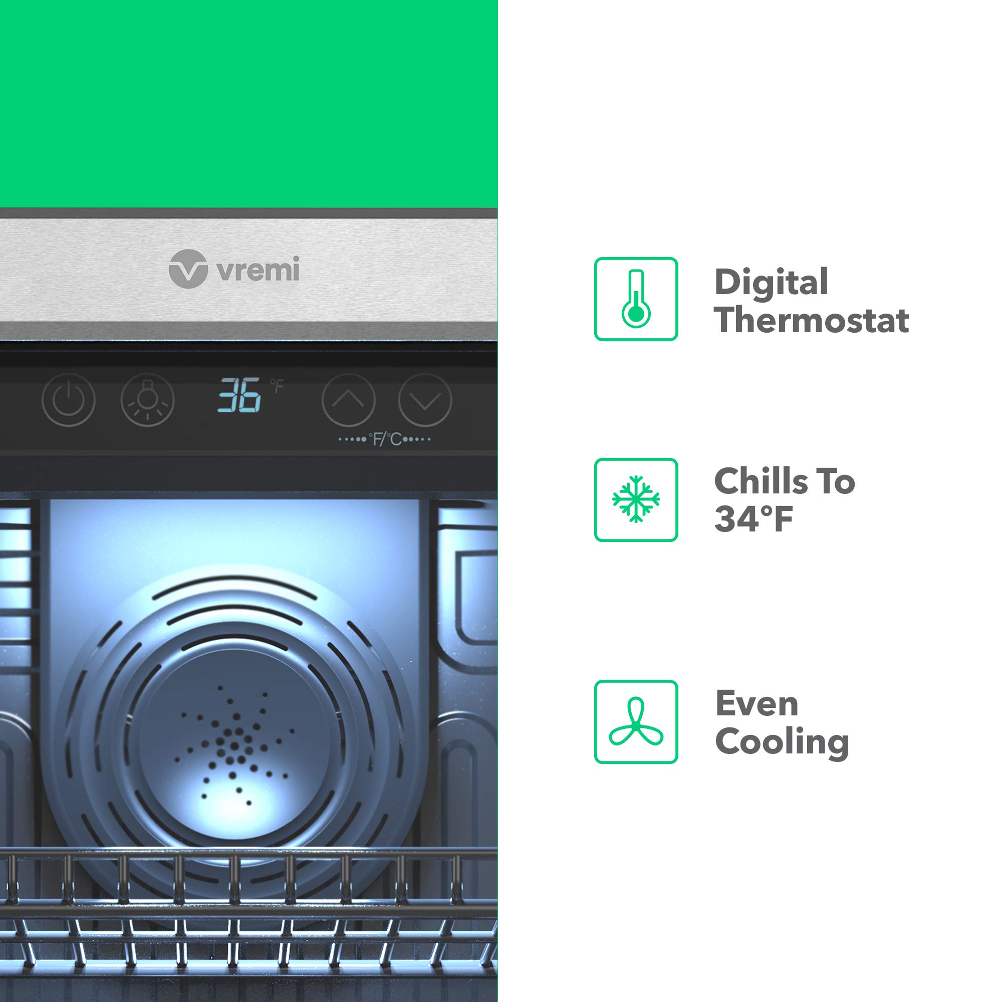 Vremi Beverage Refrigerator and Cooler 100 to 120 Can Mini Fridge