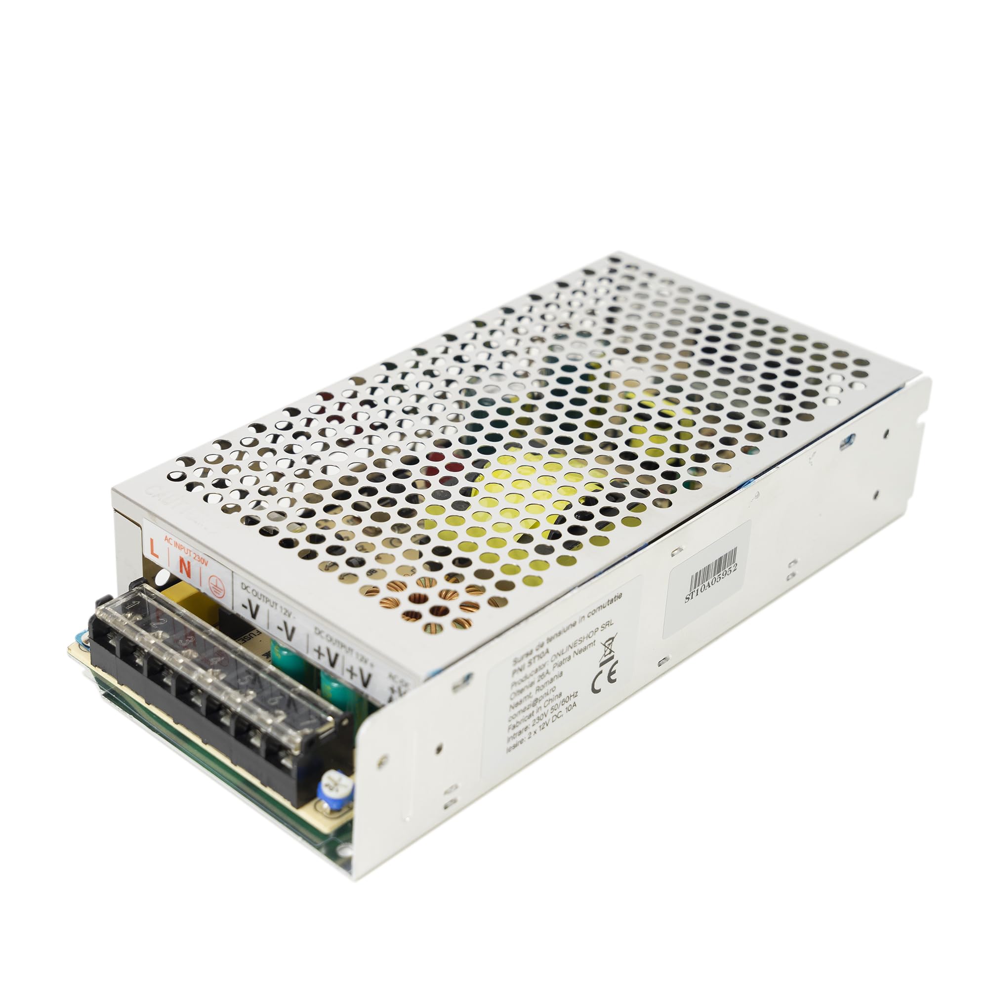 Pni St10a 12V 10A Universal Regulated Switching Power Supply St10a Ac 110V/230V To 12V 10A Dc For Cctv Systems