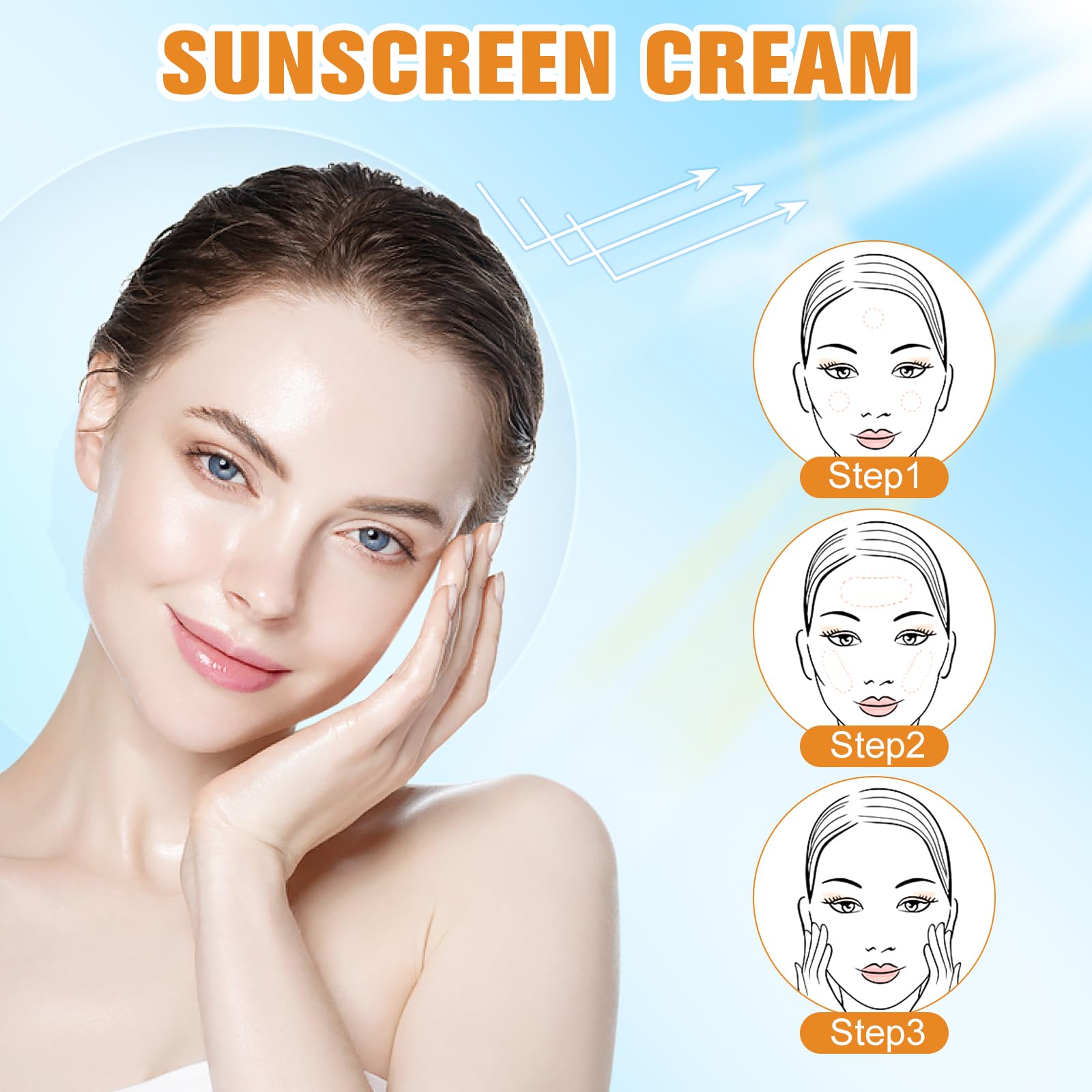Rednow Fps 50 Color Face Sun Protection Universal Hidratante y Tintado Face Protector solar Hidratante Esencia Facial Protector Solar Hidratante No Pegajoso | Tamaño de viaje (2