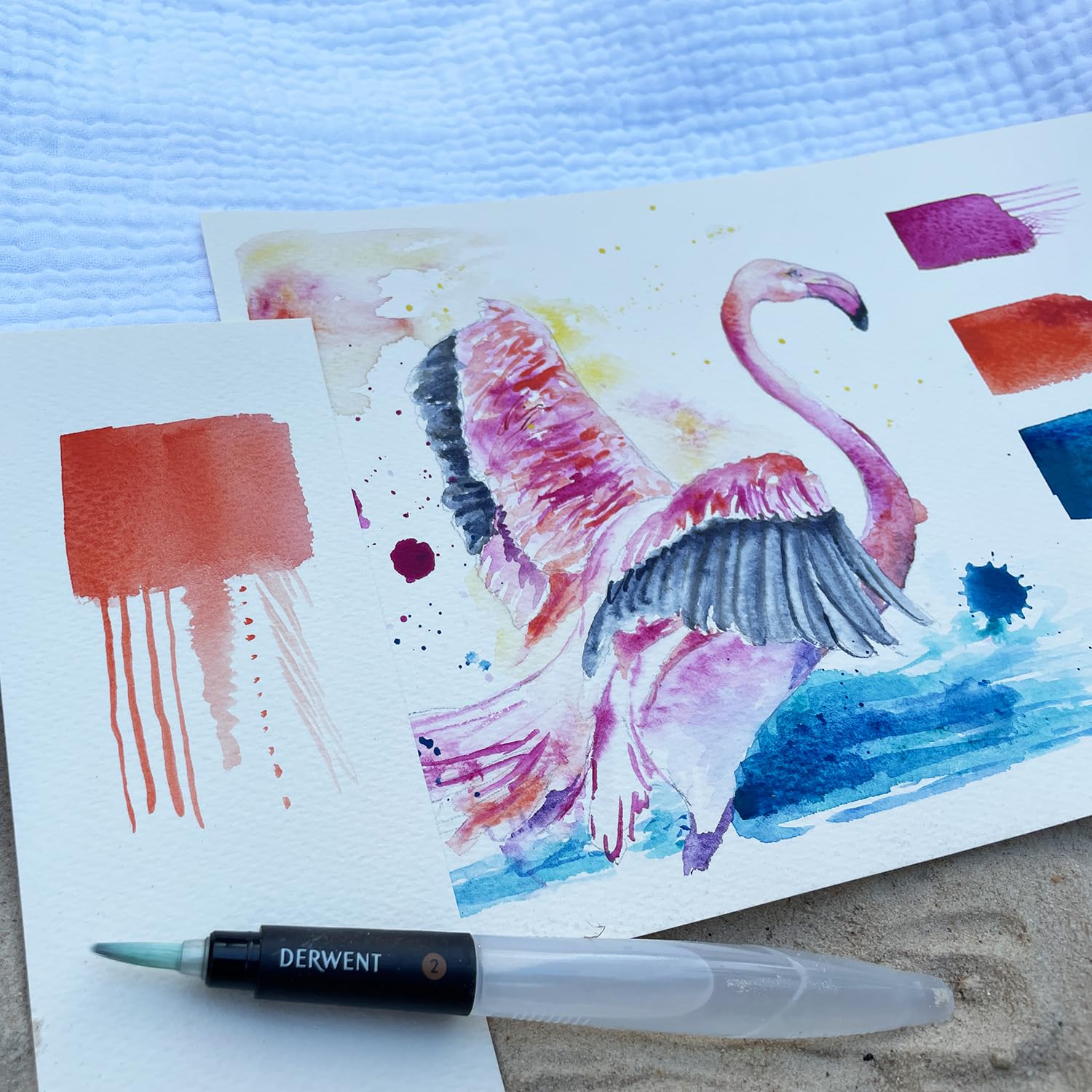 Derwent Medium Tip Waterbrush with Clear Water Barrel 3