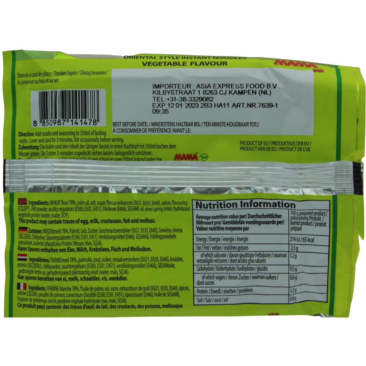 MAMA Instant Nudeln Gemüse: 30er Pack für schnellen Genuss!