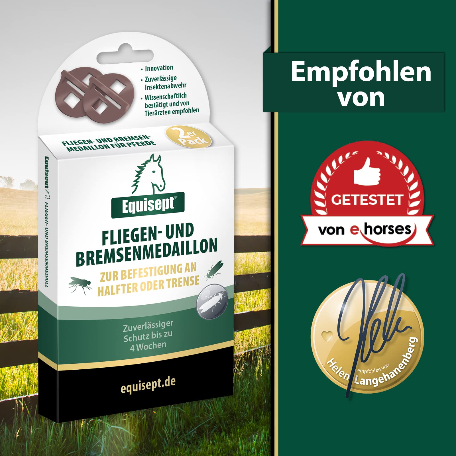 Equisept Equisept 250914 Médaillon Anti-Mouches et taons Taille Unique