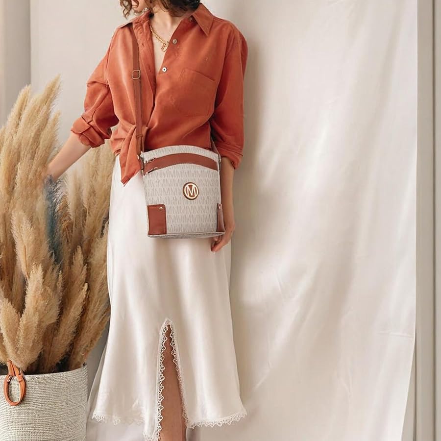 MARCO M KELLY Crossbody Bags for Women Travel Vegan Leather Multi