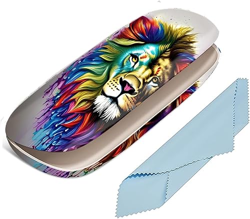 BestEioyo Estuche para lentes, caja rígida duradera y portátil, funda protectora para gafas para hombres y mujeres con paño de limpieza