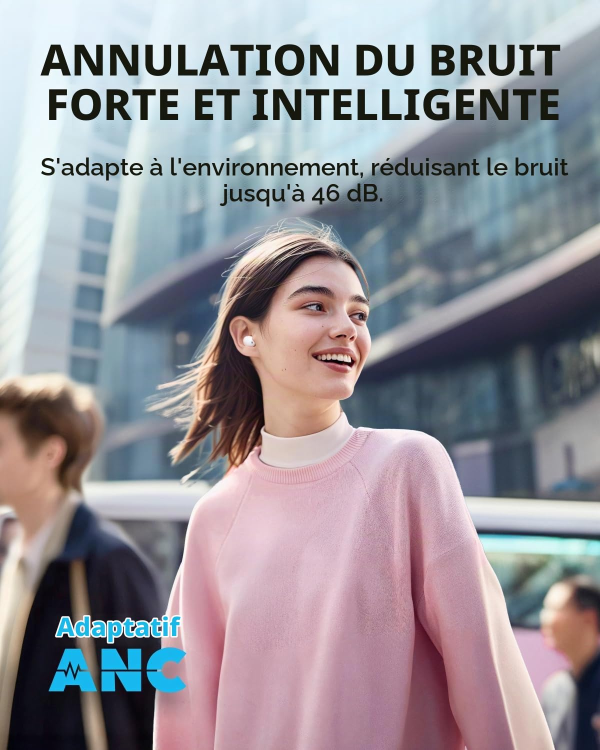 Soundcore A30i by Anker, écouteurs à réduction de Bruit au Design élégant en Forme de Rouge à lèvres, Petits, légers et Confortables, réduction Intelligente du Bruit, Son Clair, 24 Heures d'autonomie