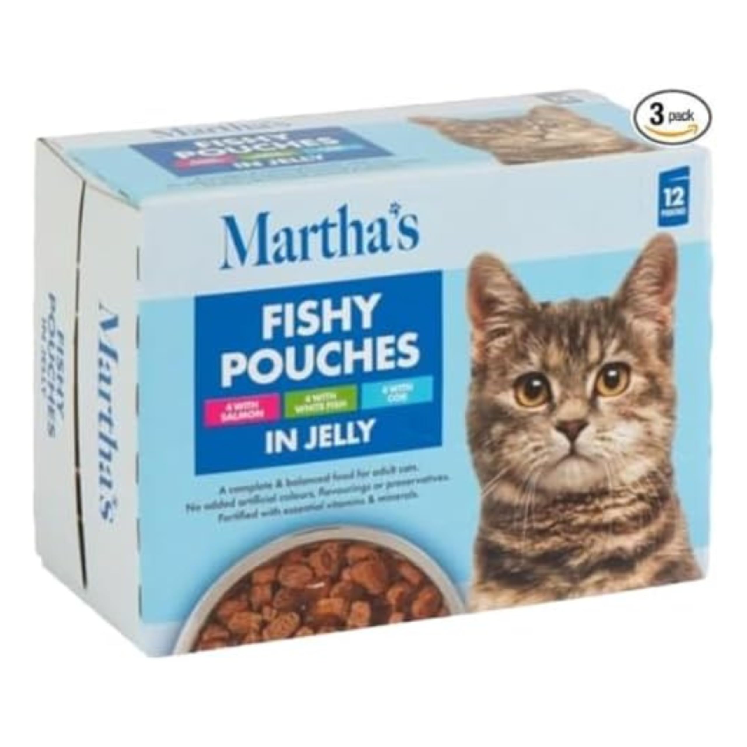 ark future Martha’s Fishy Pouches in Jelly for Cats – 12 Pouches
