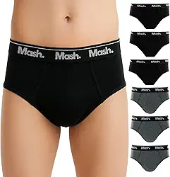 Kit 6 Cuecas Infantil Algodão Macio Hipoalergênico Slip Mash