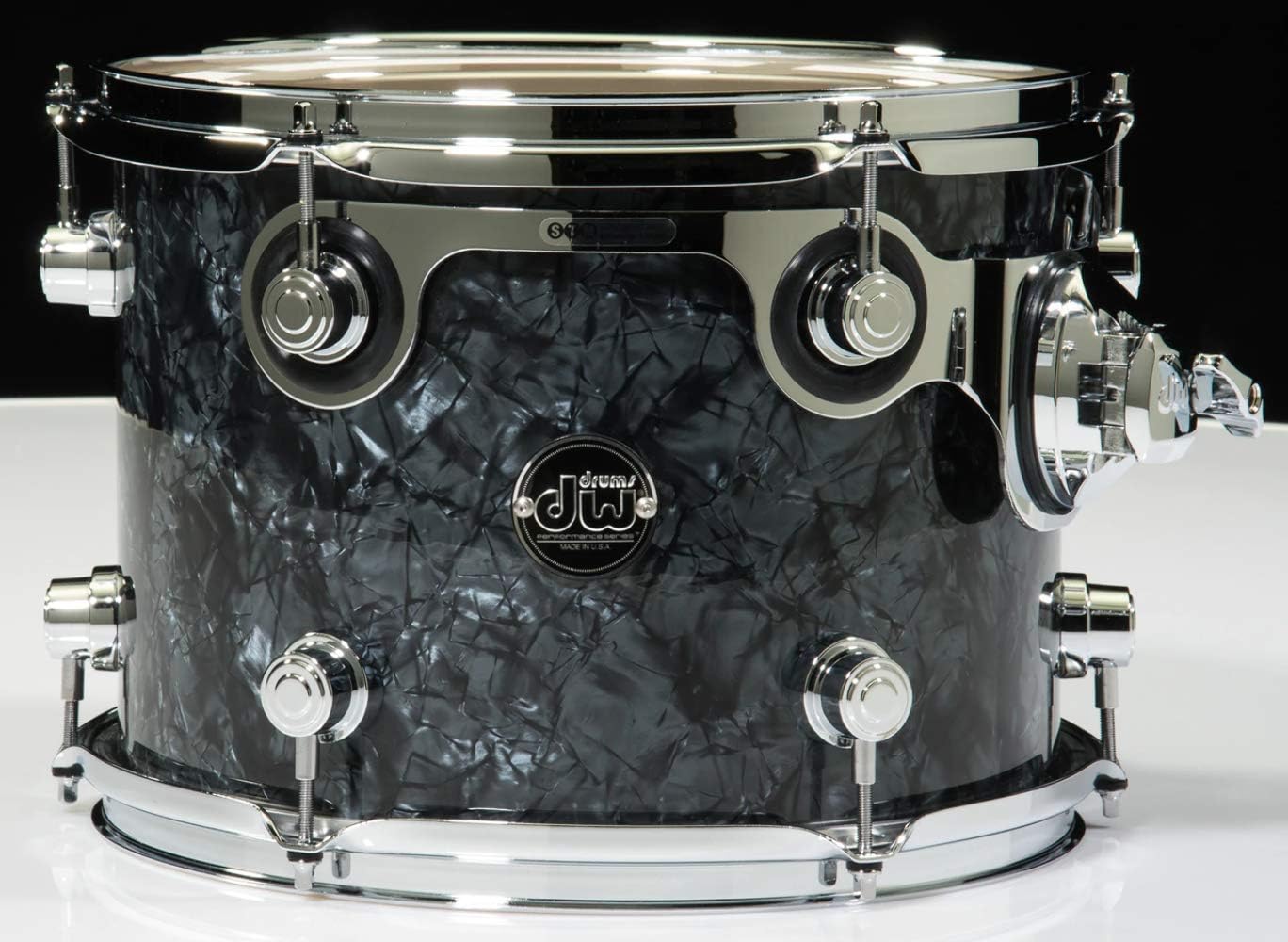 DW Performance Series Mounted Tom - 9 Inches X 12 Inches Black Diamond FinishPly
