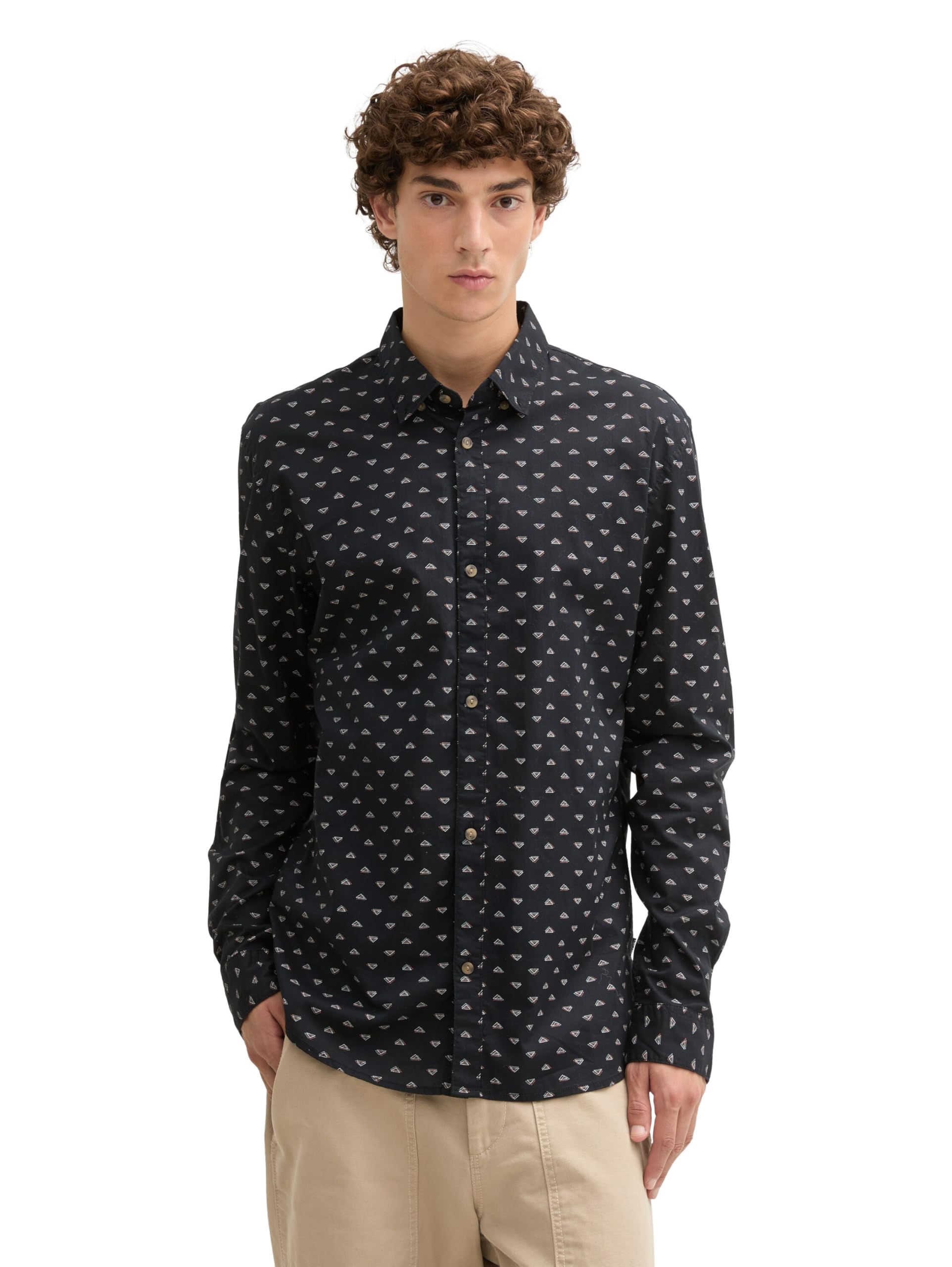 TOM TAILOR Denim Men's Slim Fit Shirt with Pattern