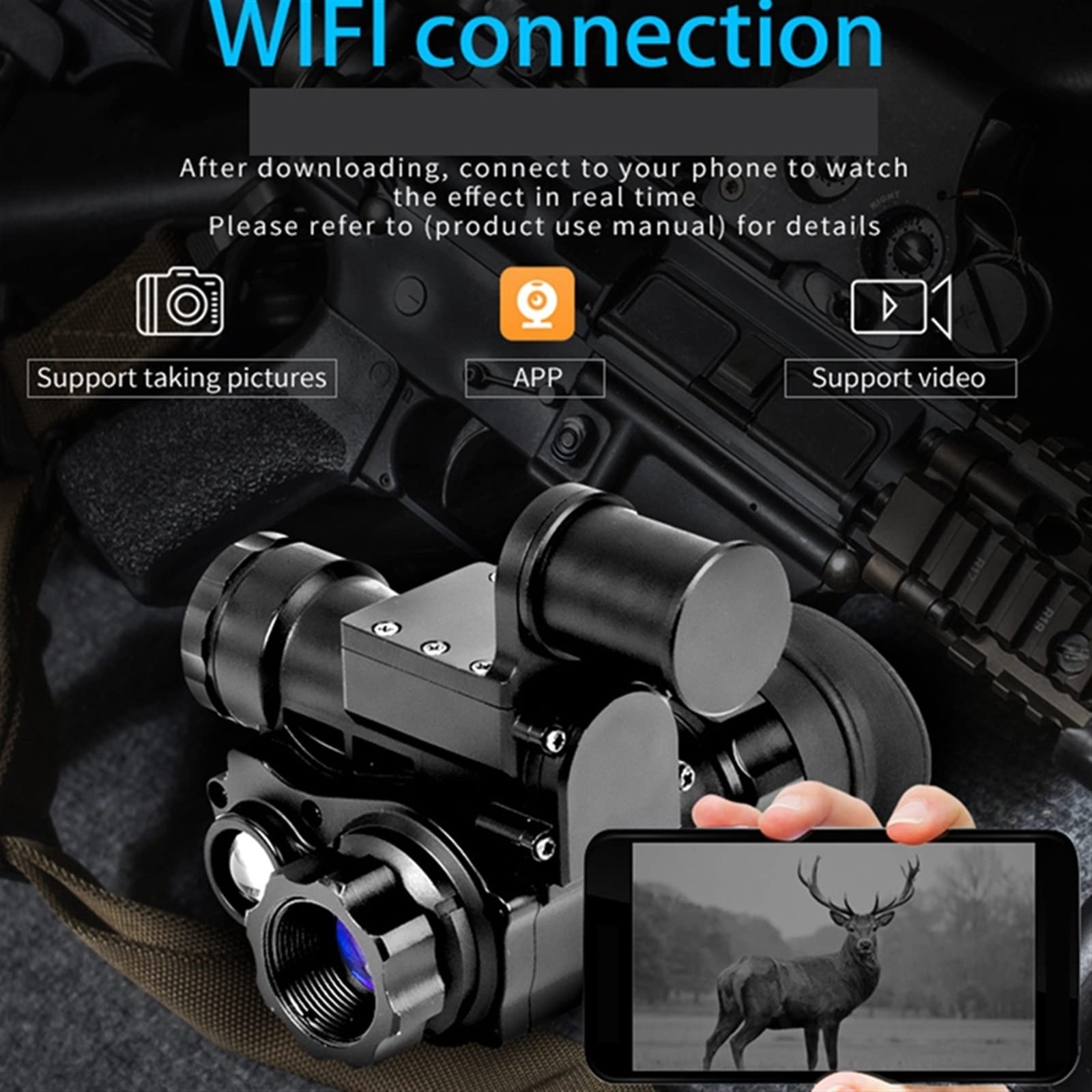 NVG10 Kask Noktowizor Monokularowy 1080P Głowa Noktowizor Cyfrowe gogle Urządzenie Polowanie z mocowaniem