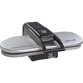 Speedypress PSP202S Silver Steam Ironing Press by Speedypress - Mega Iron Press 64cm x 27cm; 1400watt + Free Replacement Cover & Foam Underfelt - RRP  39.00