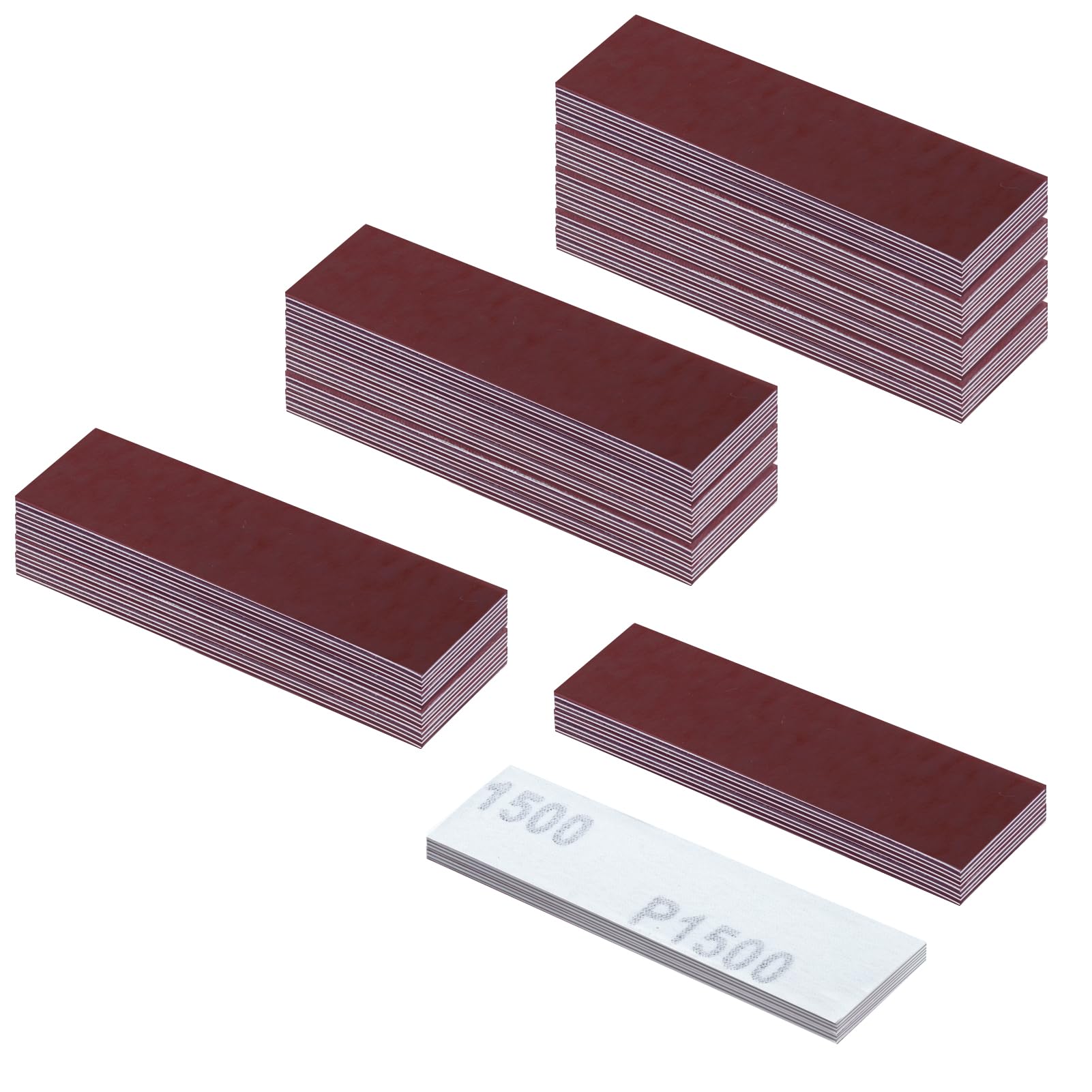 LEONTOOL 100Pcs 1500 Grit Micro Detail Sander Paper Kit 3.5" x 1.2" Hook and Loop Sandpaper Strips Detail Sander Refills Finishing Sander Paper for Wood Crafts Tight Spaces and DIY Polishing Projects