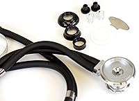 Vista 5 de Primacare DS-9295-BK 30" Sprague Rappaport Style Stethoscope for Doctors, Nurses and Medical Students, First Aid Professional Dual Head Cardiology
