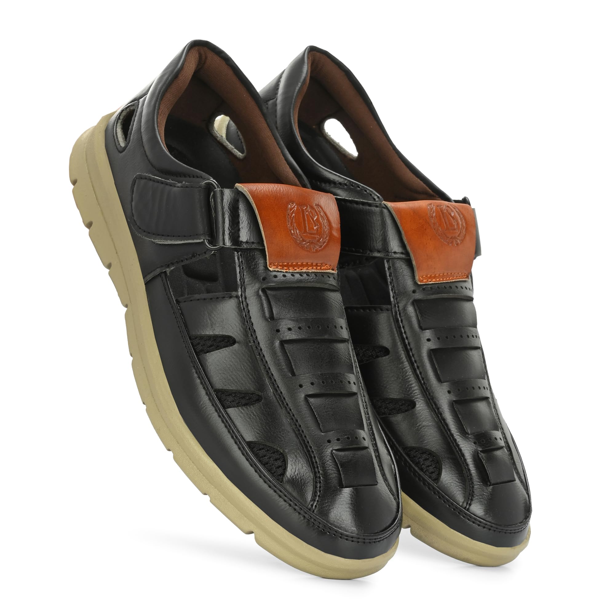 Casual Sandal for Men's Comfortable, Shock Absorbant & Slip-Resistant sandal, New Track Fisherman Leather Sandals, New Track Fisherman Leather Sandals Tan, Blue, Black-image-25
