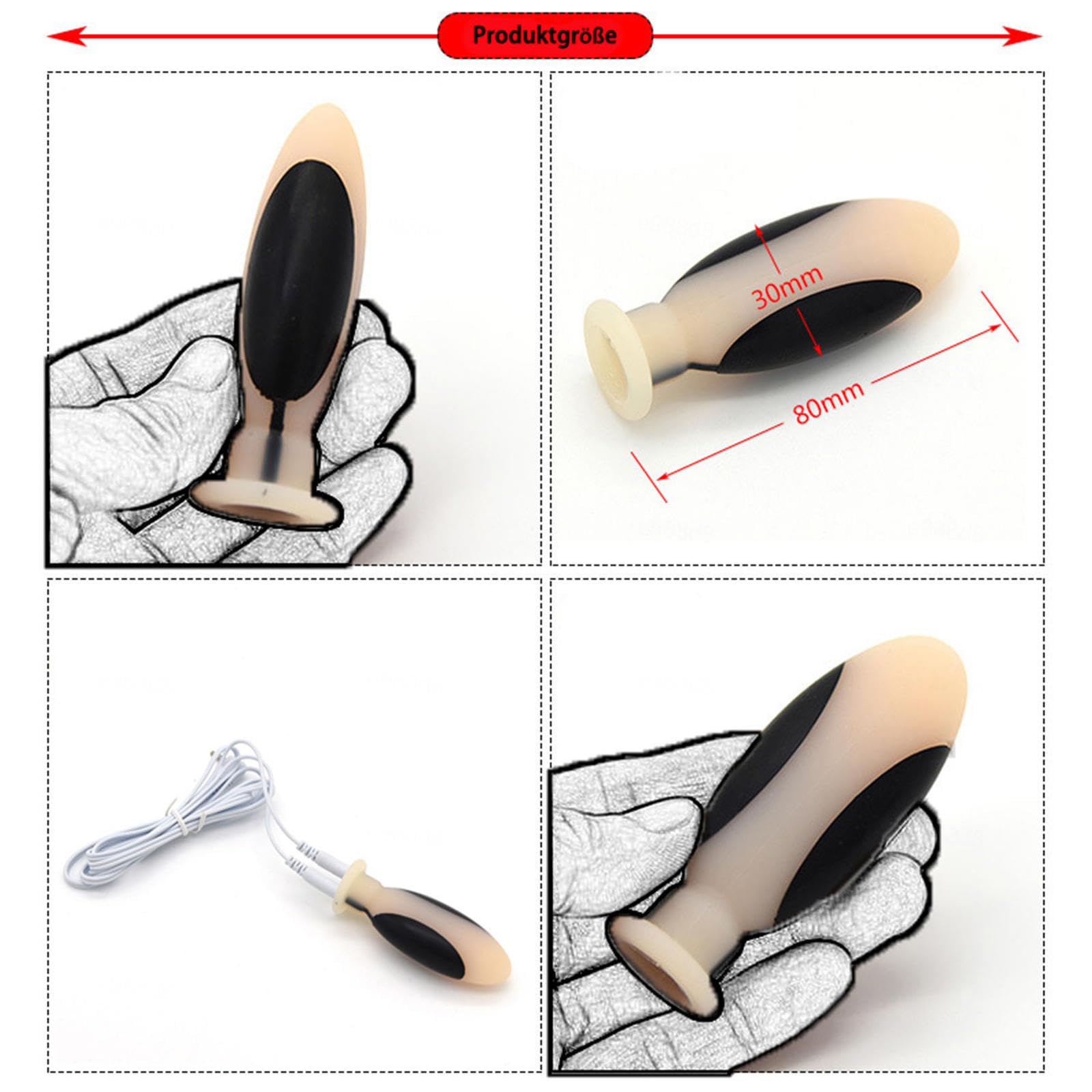 Elektro Shock Sex Toy, Analplug, Buttplug zur Elektrostimulation, Elektrostimulationsgerät Kit Elektrische Stimulieren Reizstromgerät SM Sex Spielzeug