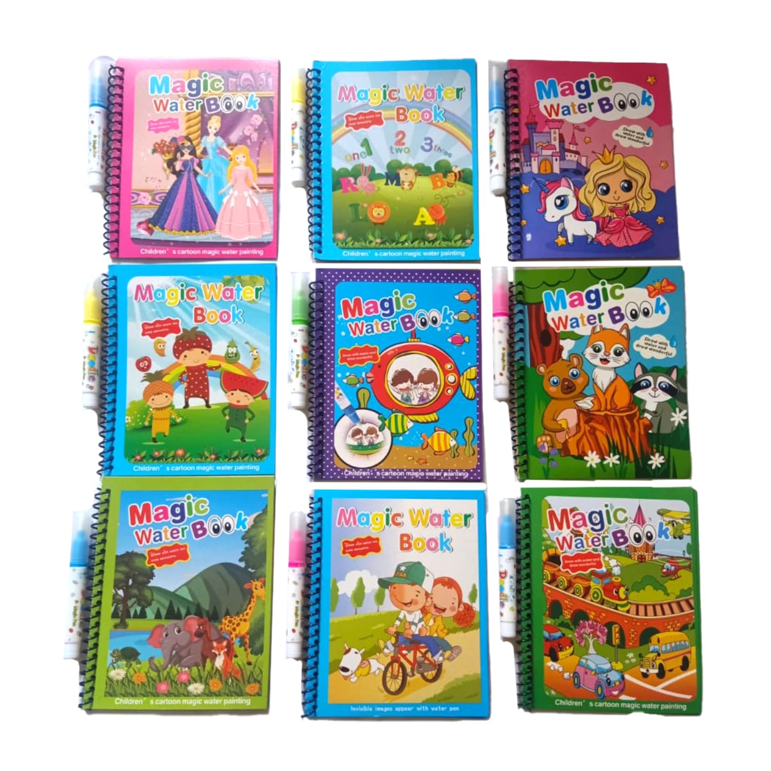 GSM MART Kids Magic Water Colouring Books Unlimited Fun with Drawing Reusable Water Reveal Activity Pad and Chunky Size Water Pen Ideal for Hours of Creative Play, (Random Design & Assorted colour) Pack of 6 Magic Books (B0CBPKRG6R) Amazon Price History, Amazon Price Tracker