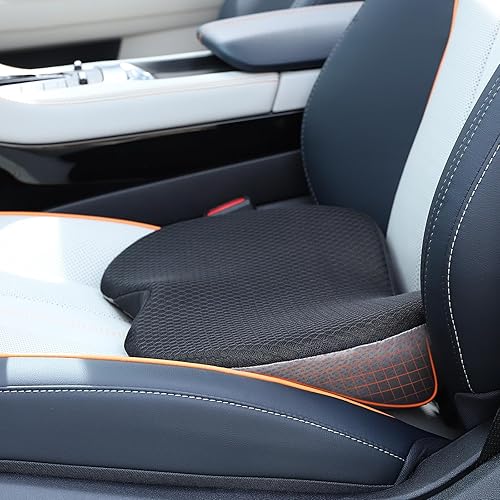 Cojín para asiento de automóvil, cojines de espuma viscoelástica para asiento de automóvil, alivio del dolor de ciática y espalda baja, almohadilla
