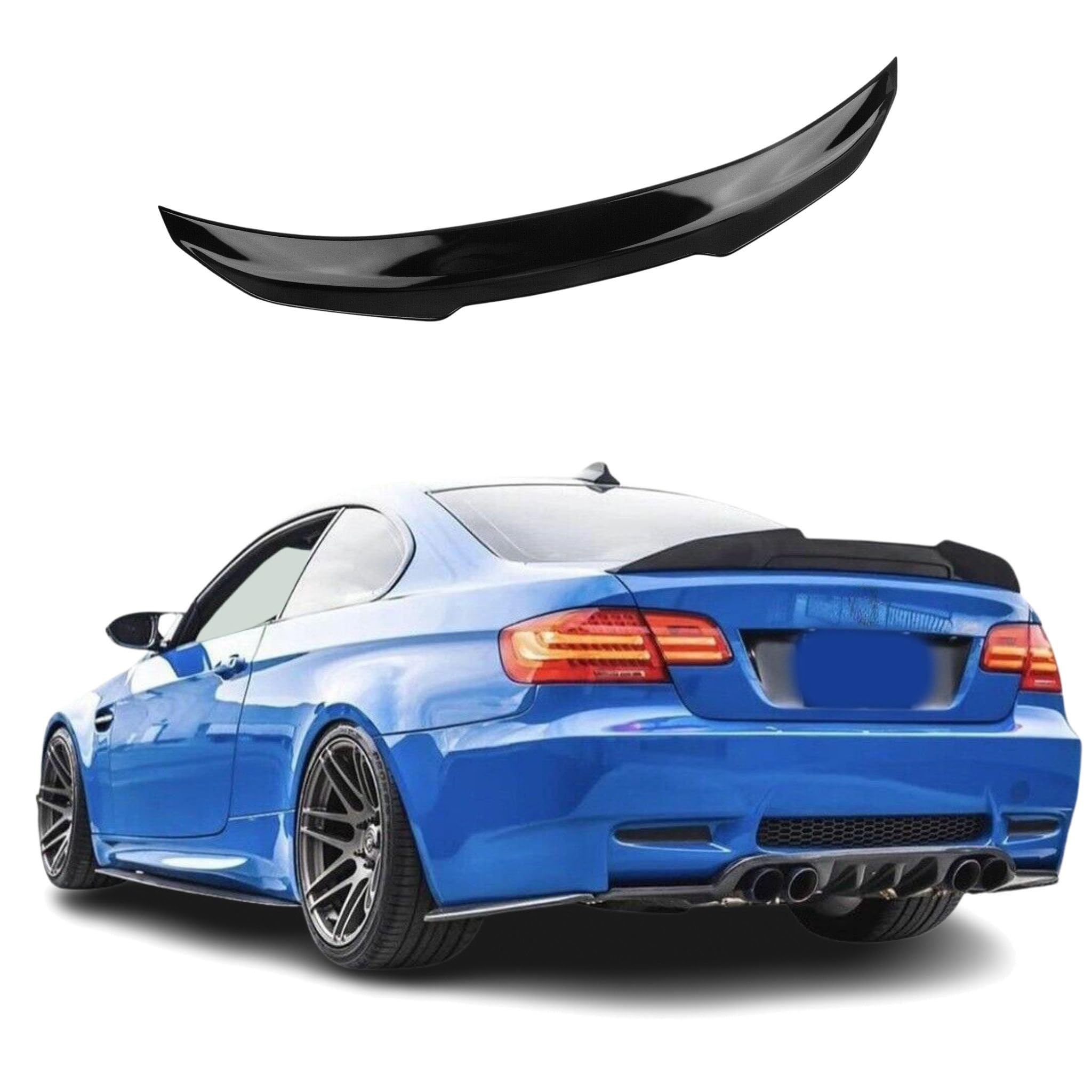 Spoiler Posteriore Alettone Per BMW 3er E92 Coupé Stile PSM Nero Lucido