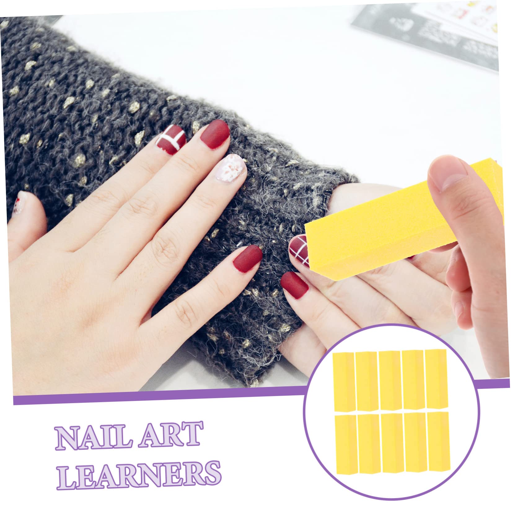 Healvian 50pezzi Limette Professionali Per Unghie Strumenti Portatili Per Manicure e Pedicure Blocchi Per Smerigliare Bifacciali Spugna Per Uso Domestico e Professionale