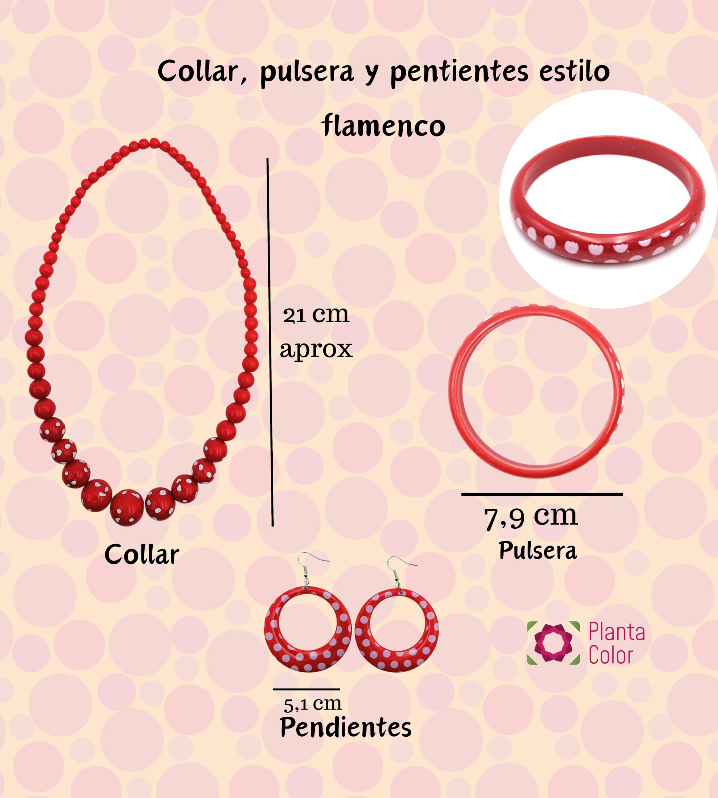 Mantón de Manila con Accesorios: Mantón de Manila con Flores Bordadas, Pinza Pelo Flor, Collar, Pulsera y Pendientes Flamencos y Pulsera de Tela.