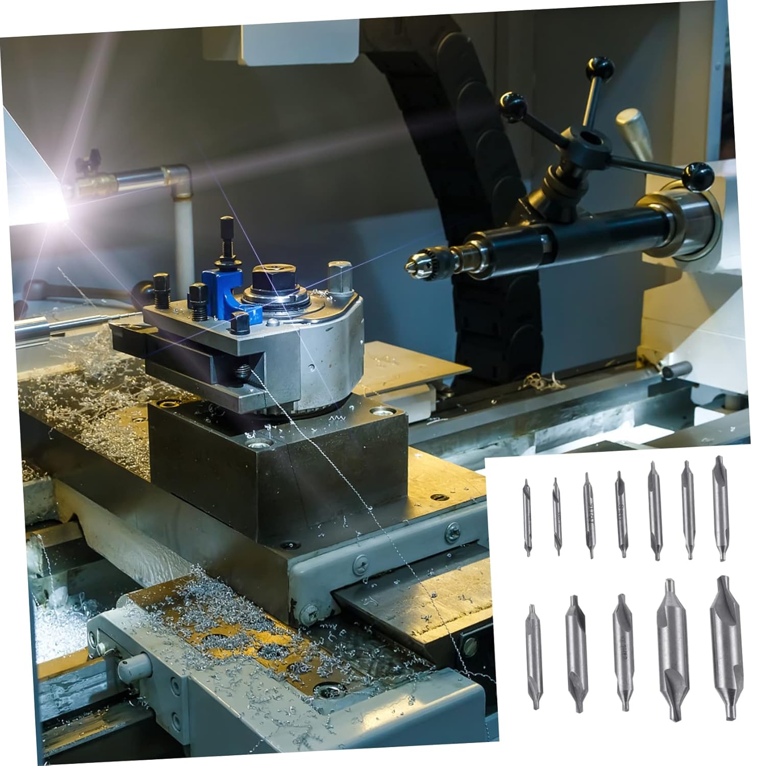 HOMSFOU 3pcs Center Drill Bit High-Speed Steel Each Drill Bit Kit for Woodworking