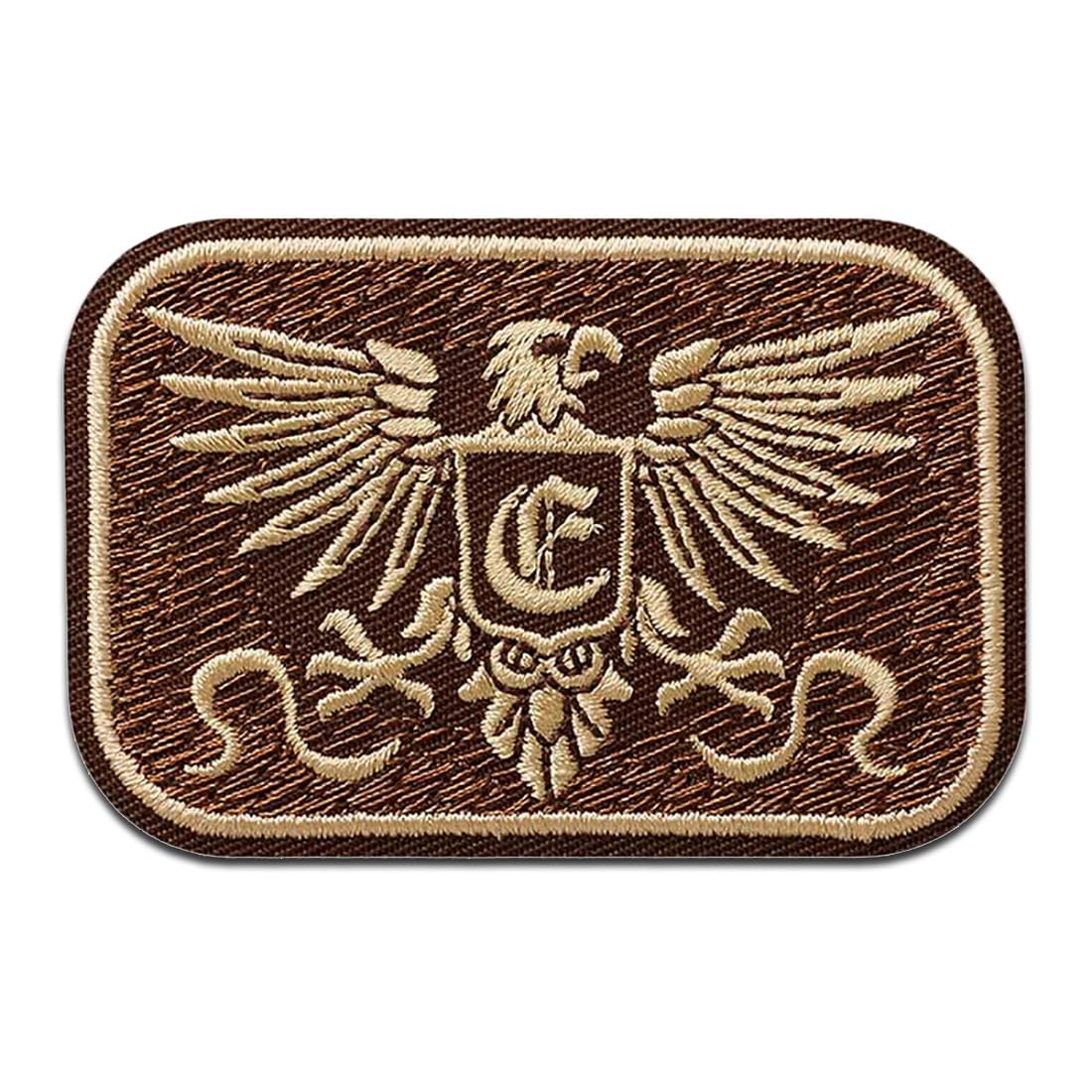Mono-Quick Bügelaufnäher – College Wappen In Schwarz-gold, 4,5 X 5,5 Cm, Zum Aufbügeln Auf Kleidung & Accessoires