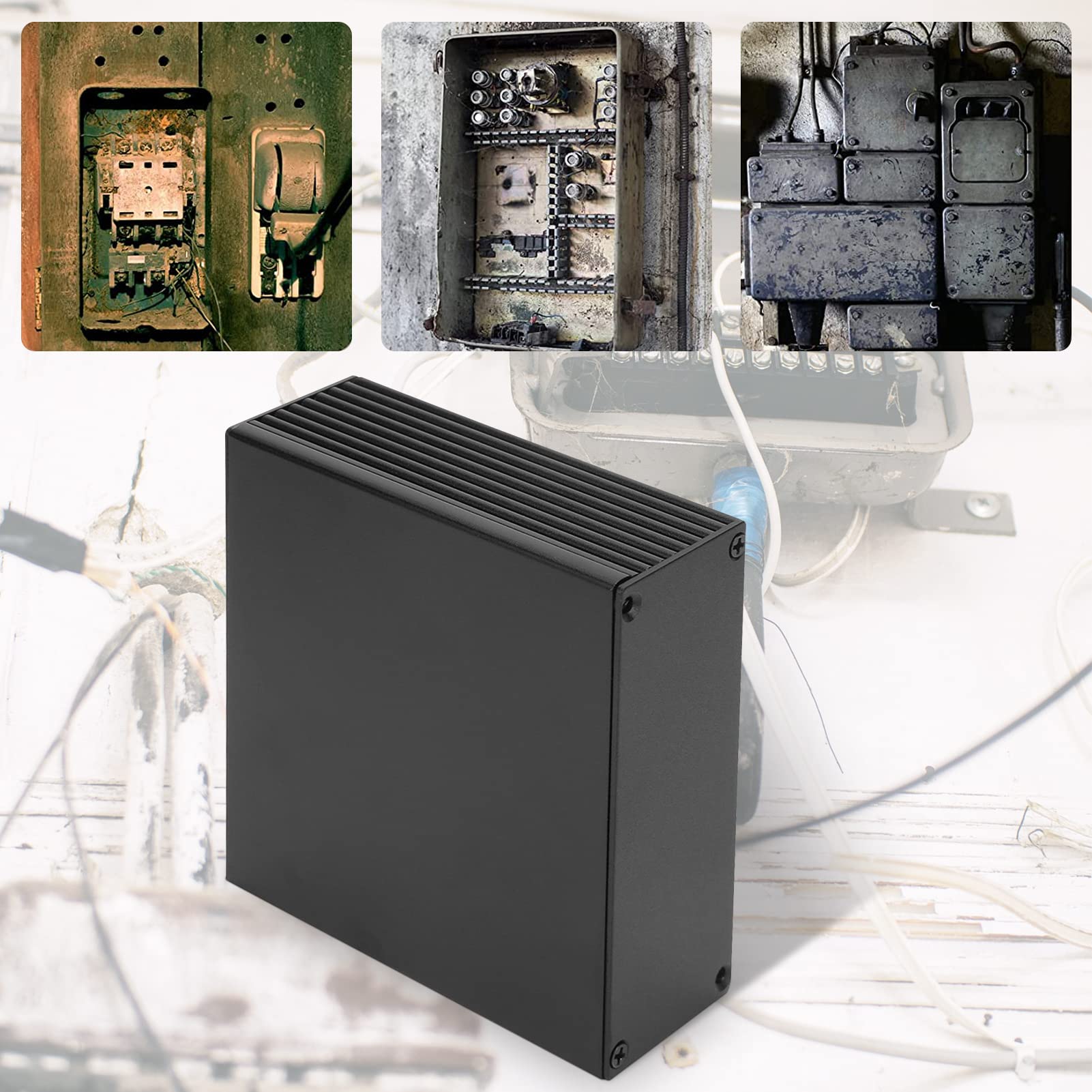 Aluminiowa skrzynka chłodząca, płytka drukowana, pudełko na instrumenty PCB DIY elektroniczna obudowa projektowa do produktów elektronicznych