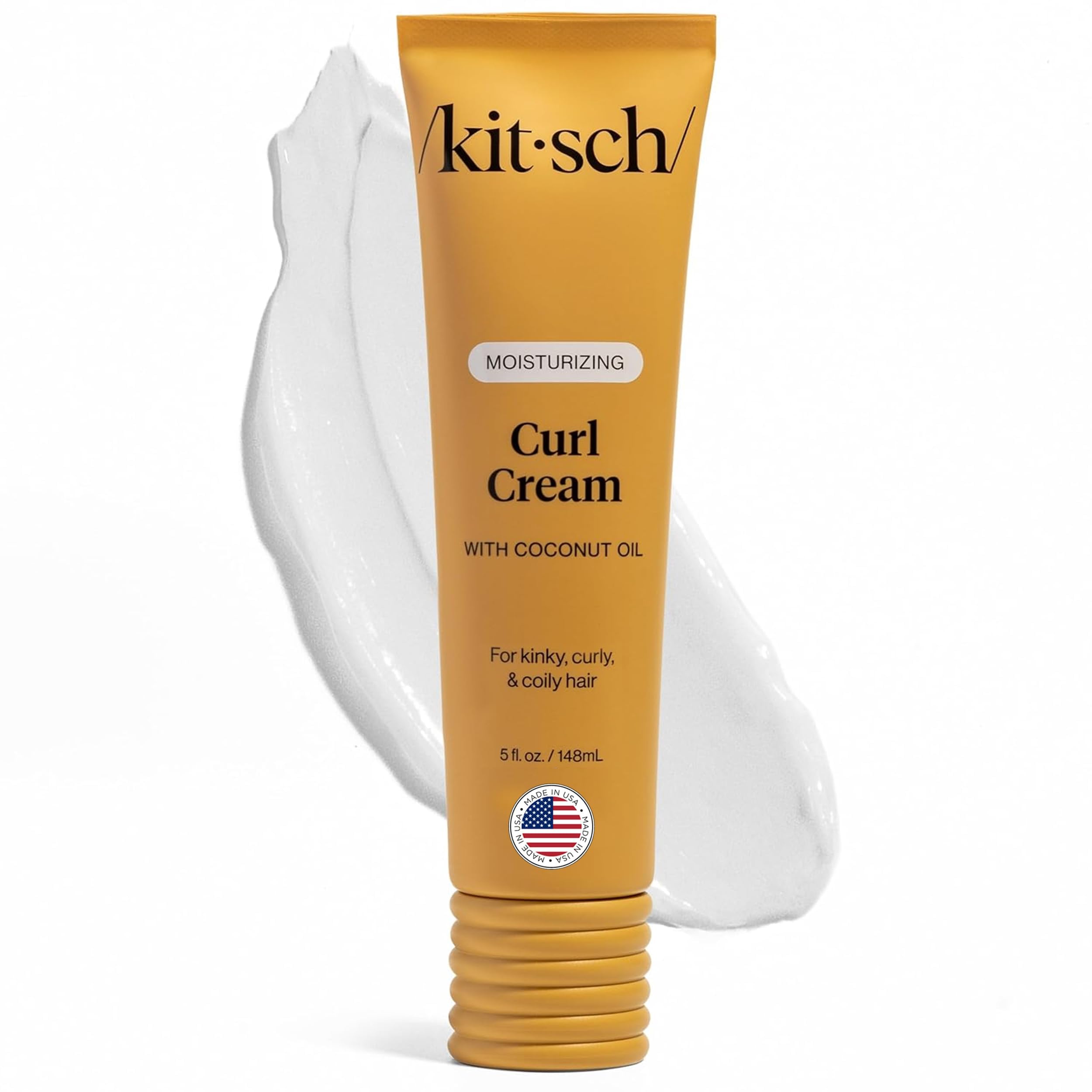 Kitsch Moisturizing Curl Cream for Curly Hair  Lightweight Curly Hair Products for Men & Women | Defines Curls, Controls Frizz & Boosts Shine | Hydrating Curling Cream - Ideal Gifts for Women