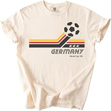 FITIN Retro Soccer Cup 26 Garment-Dyed T-Shirt, International Soccer Graphic Tee, Country Team Sports Fan Shirt