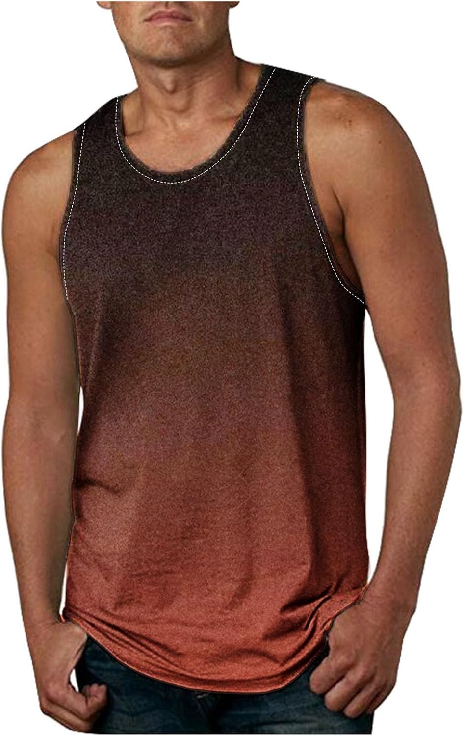 ON ノースリーブシャツ Lサイズ グラデーション Amazon.co.jp