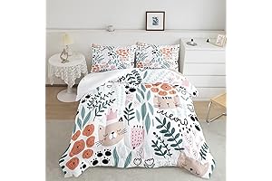 Adorable Cat Comforter Set for Girls' Sweet Dreams