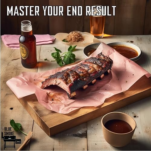 Miniatura 5 de BLUE SMOKE Rollo de papel de carnicero rosa extra ancho (24 pulgadas x 175 pies), sin encerar, sin recubrimiento, rollo de papel kraft de grado