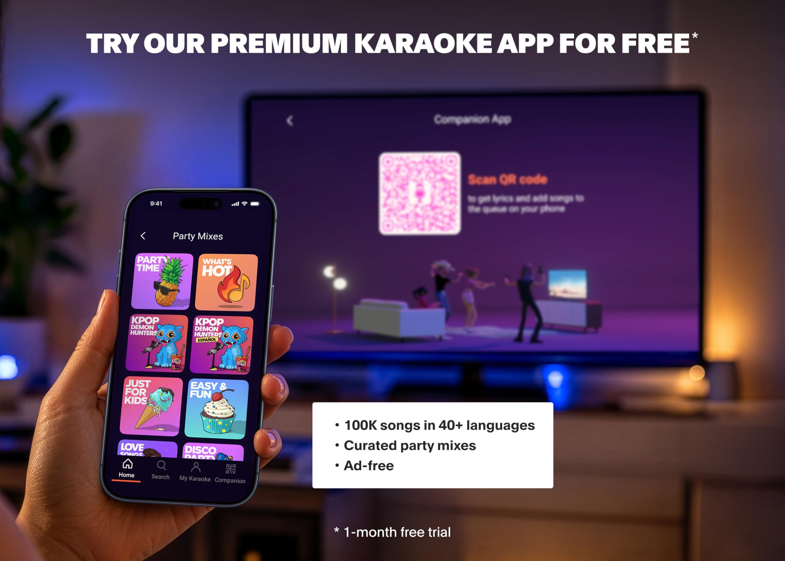 Singing Machine Platinum Plus Karaoke Premium con Pantalla – Sistema Todo en Uno – 2 micrófonos inalámbricos – Altavoz Bluetooth Wi-FI – Compatible con Youtube & Spotify – Aplicaciones integradas