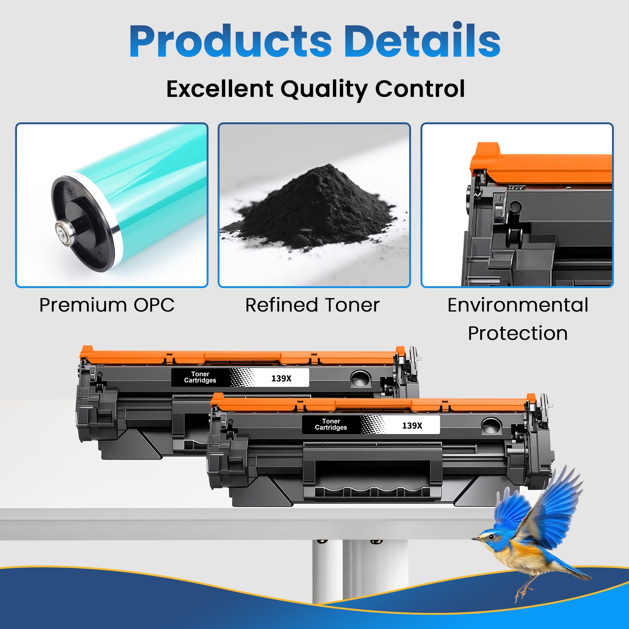 139X (z chipem) W1390X kompatybilny z HP 139A W1390X Toner ,2 czarny | Kompatybilny z HP LaserJet Pro MFP 3102fdw Toner 3102fdn 3002dw 3002dn do HP 139X W1390X 139A W1390A (4000 stron)