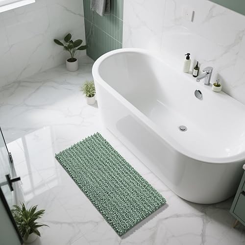 Miniatura 549 de Yimobra - Tapete de baño largo de felpilla, grande de 55.1 x 24 pulgadas, microfibra gruesa, absorbente, extrasuave, antideslizante, peludo, lavable