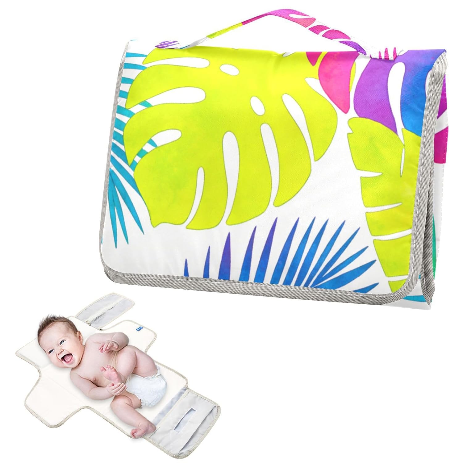 Boho Colored Turtleback bamboos Reusable Portable Changing pad with Tissue Pocket Diaper mat Changing pad for Newborns Girl & Boy cambiadores de pa?ales para Bebes