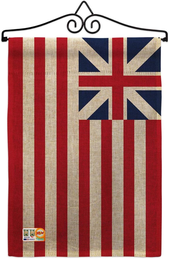 Grand Union Garden Flag Set with Stand Regional World Historic International Heritage Celebration Cultural Country Particular Area Small Gift Yard House Banner Double-Sided Made In USA 13 X 18.5