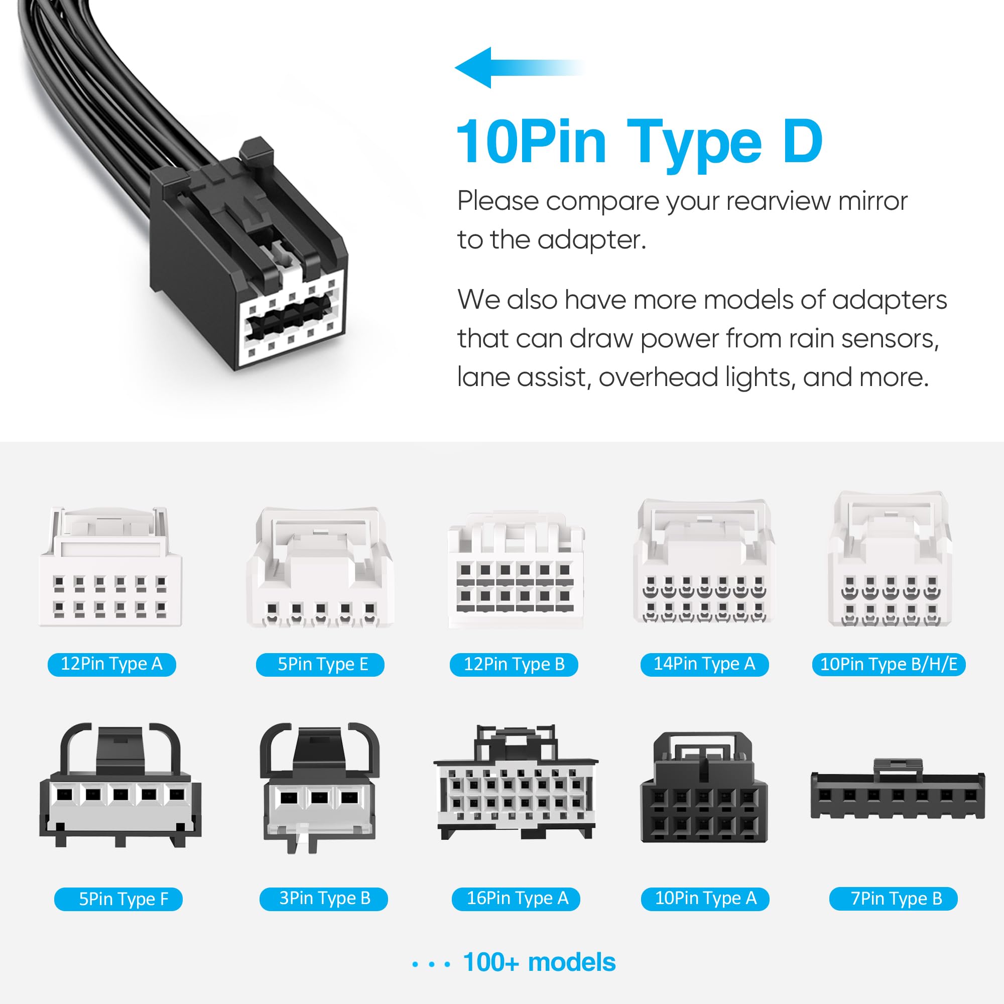 Pixelman - Adaptador de cable de cargador GPS para Garmin (10 pines tipo D), compatible con Chevrolet Silverado/Equinox, GMC Sierra, Cadillac, Buick, etc.
