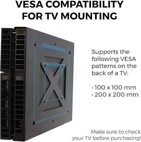 Miniatura 7 de HumanCentric Soporte para PS4 negro  Montaje en la pared o en la parte posterior del televisor  Patente pendiente