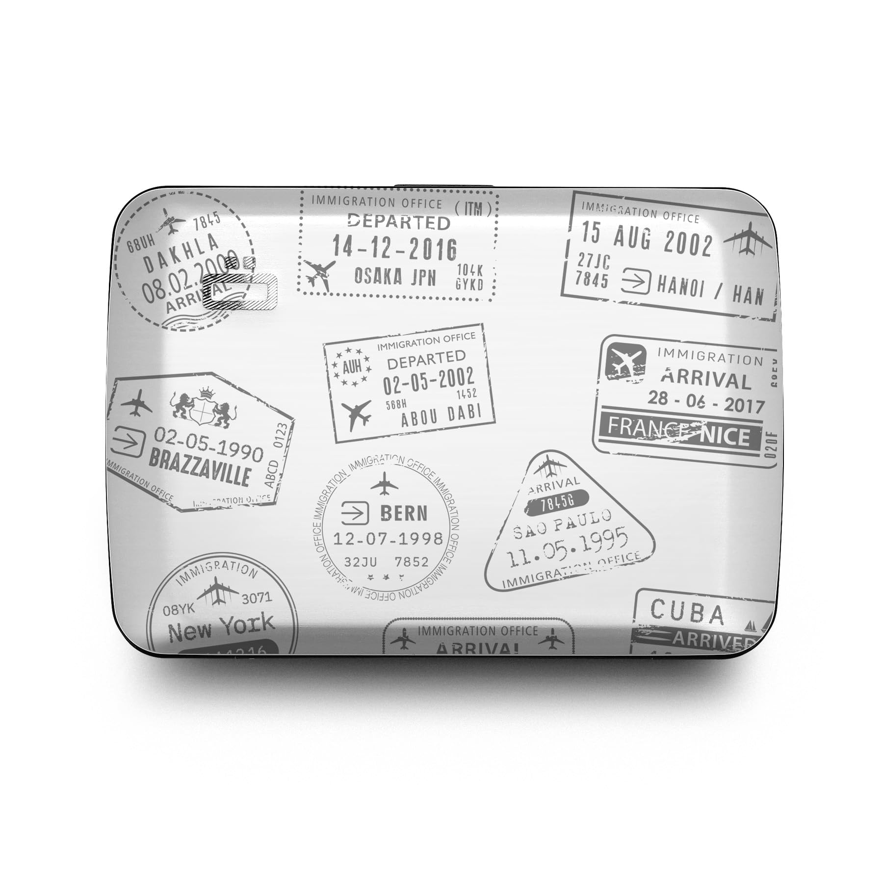 Aluminum Card Holder with Metal Lock, RFID Protection Against Fraud and demagnetization, Compact Wallet, Smart Case Oslo Model